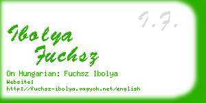 ibolya fuchsz business card